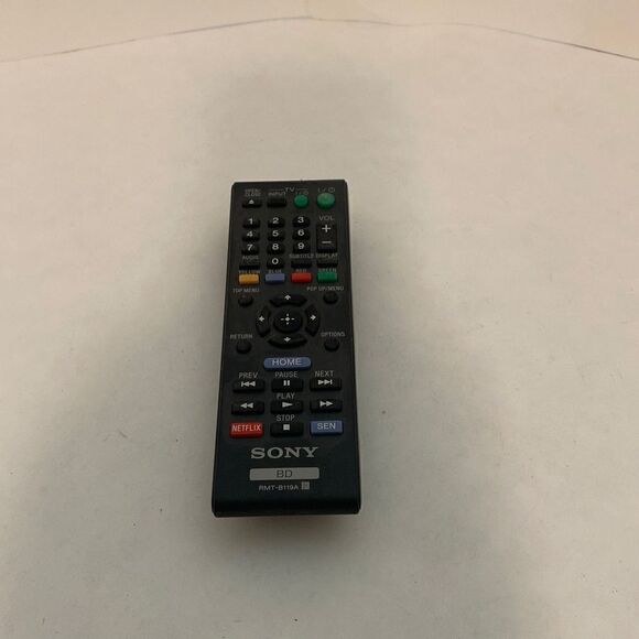 OEM Original Sony DVD Blu-Ray Player Remote RMT-B119A - - Picture 1 of 3
